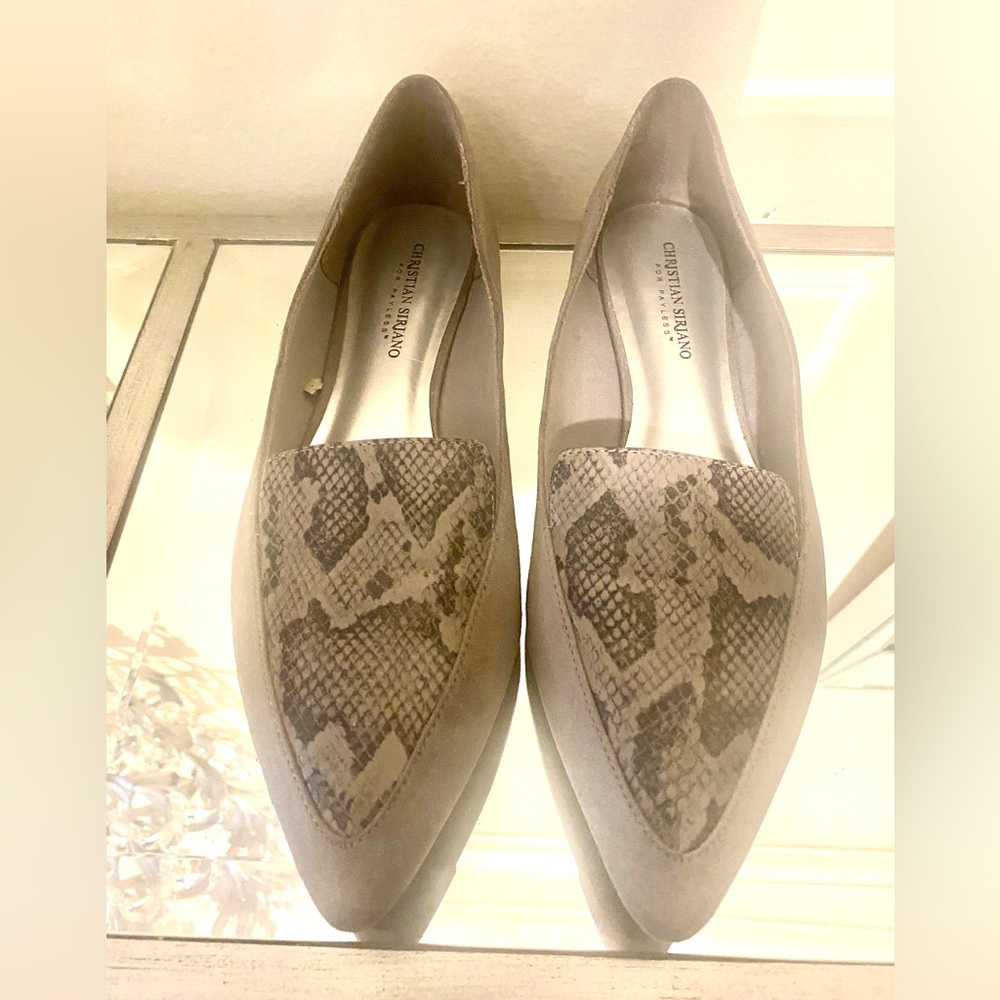 Christian Siriano for Payless “Georgie” Size 11 Gray and snakeskin